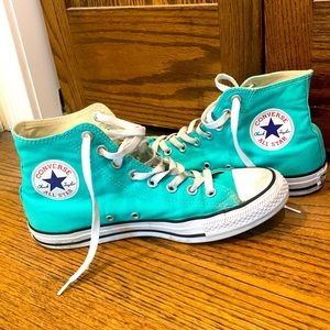 Aqua teal converse (barely worn)